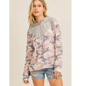 Hem & Thread Pink Camo Hoodie